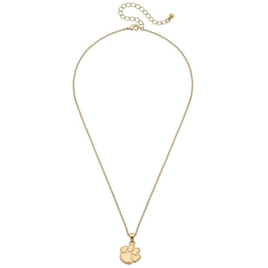 CLEMSON PAWSOME - Gold Necklace