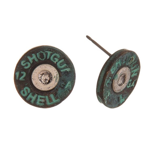 SHELL STUD EARRINGS - MULTI