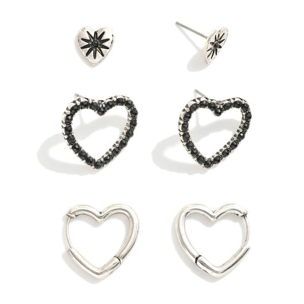 HEARTS of THREE - BLACK/SILVER