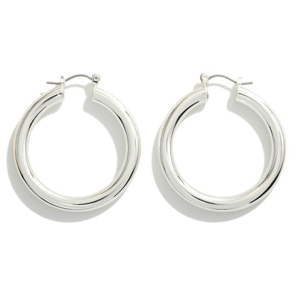 EVERYTHING HOOP EARRINGS - Silver