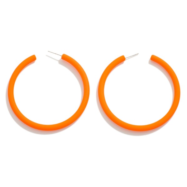 MATTE HOOP EARRINGS - Multi Colors