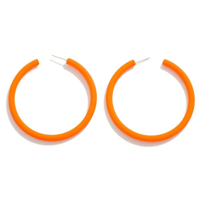 MATTE HOOP EARRINGS - Multi Colors