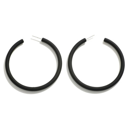 MATTE HOOP EARRINGS - Multi Colors