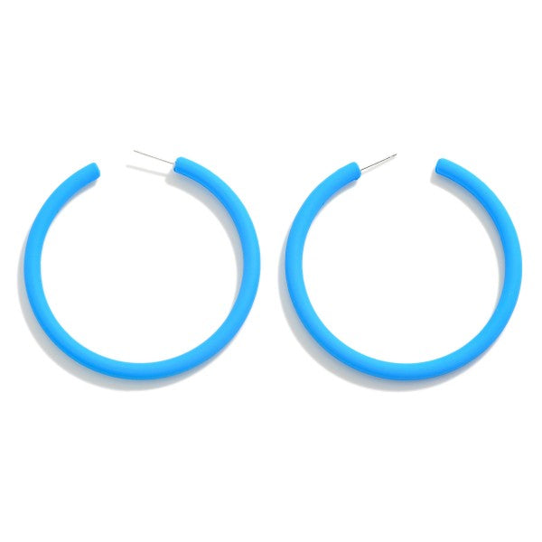 MATTE HOOP EARRINGS - Multi Colors