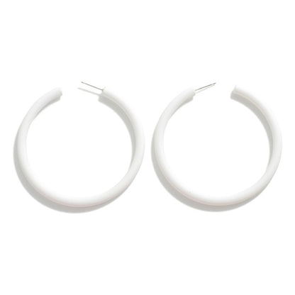 MATTE HOOP EARRINGS - Multi Colors