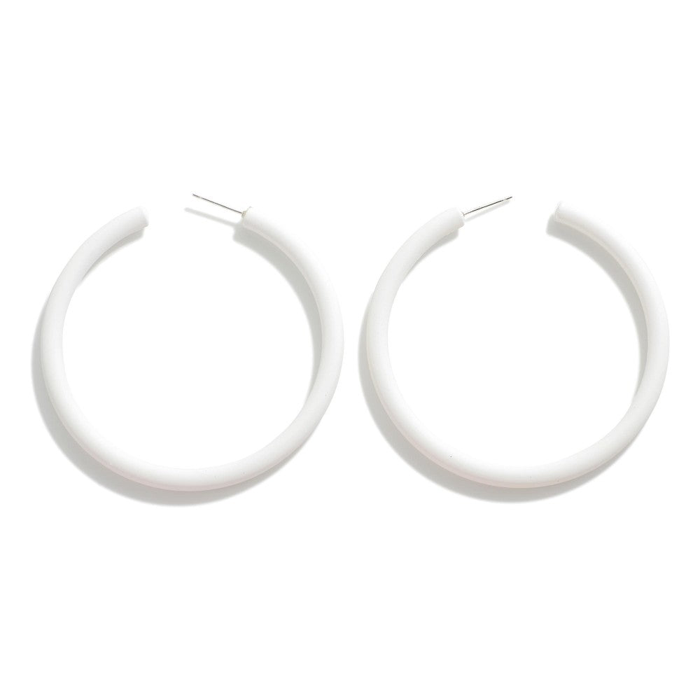 MATTE HOOP EARRINGS - Multi Colors