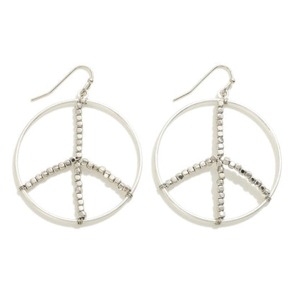 PEACE EARRINGS - SILVER