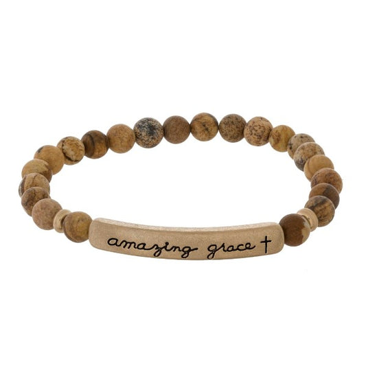 STAMPED BAR BRACELETS "AMAZING GRACE"