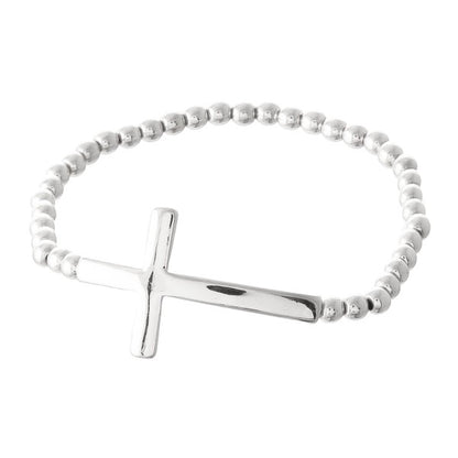 Cross Beaded Bracelets - Crystaled