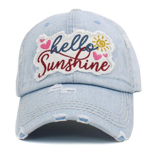 HELLO SUNSHINE HAT - Denim