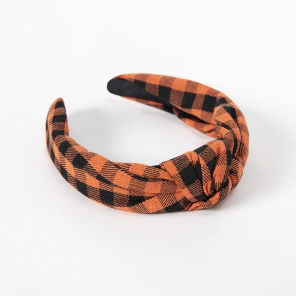 PUMKIN SPICED HEADBAND - ORANGE/BLACK