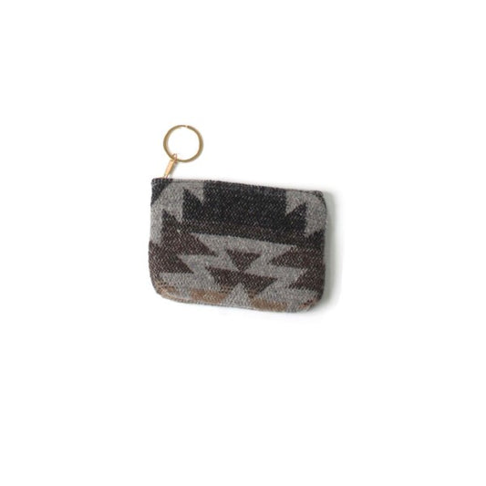 AZTEC CHANGE PURSE - BLACK