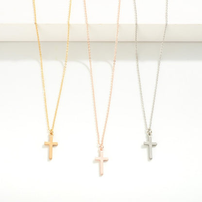 CROSS MY HEART NECKLACES - SILVER/GOLD/ROSE GOLD