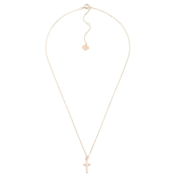 CROSS MY HEART NECKLACES - SILVER/GOLD/ROSE GOLD