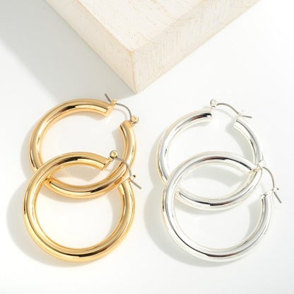 EVERYTHING HOOP EARRINGS - Silver