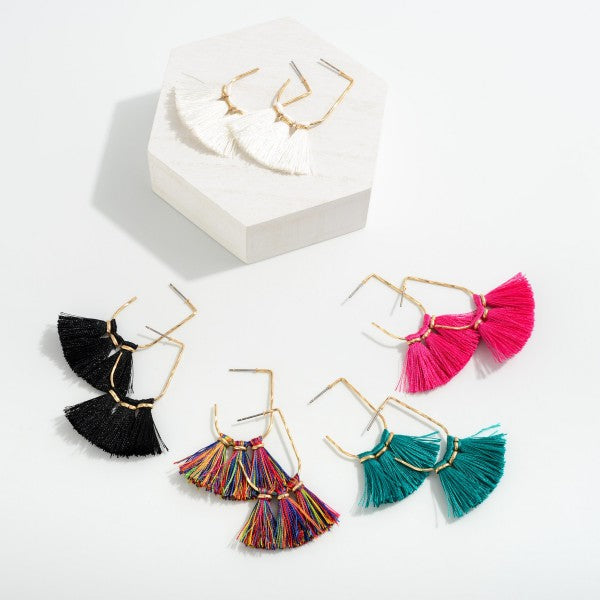 TASSEL DROP EARRINGS - MULTI