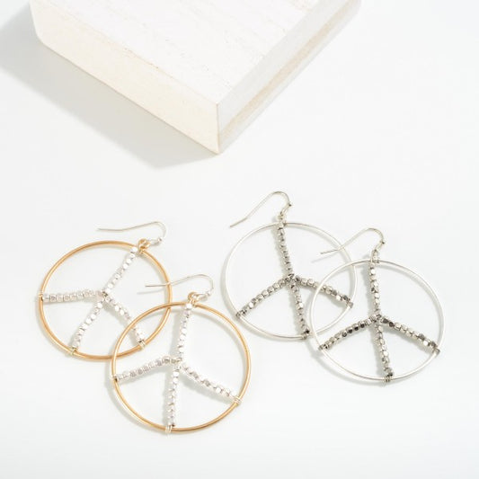 PEACE EARRINGS - SILVER