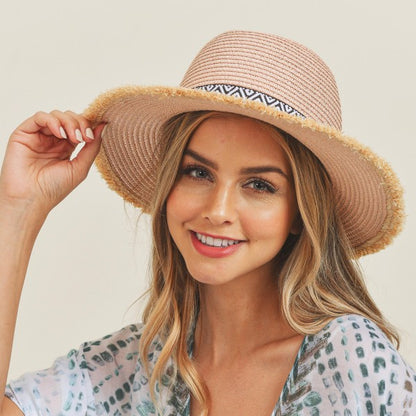 AZTEC ROSE' HAT - BLUSH