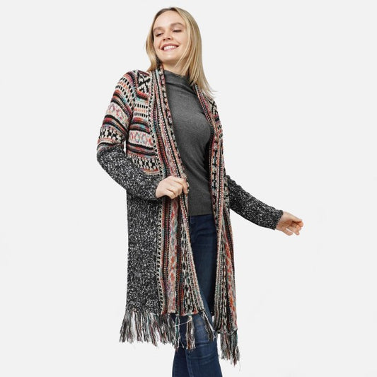 TURNING HEADS CARDIGAN - BLACK