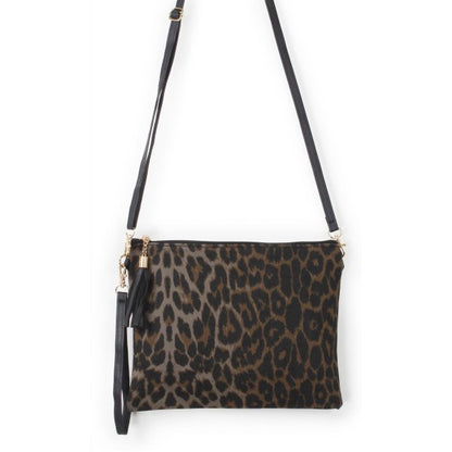 FANCY NANCY CROSSBODY - GRAY LEOPARD